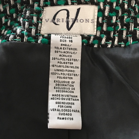 Vintage Open Blazer by VARIATIONS textured fringe - Picture 13 of 14